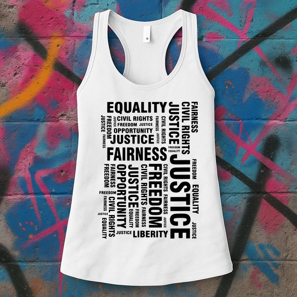 Civil Rights Equality Freedom Justice Liberty Womens Tank Top