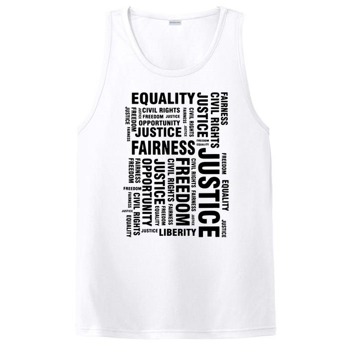 Civil Rights Equality Freedom Justice Liberty PosiCharge Competitor Tank