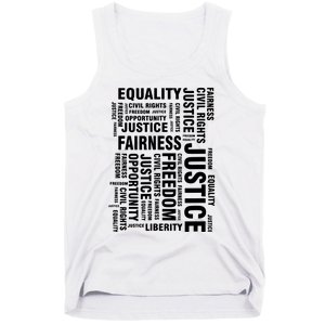 Civil Rights Equality Freedom Justice Liberty Tank Top