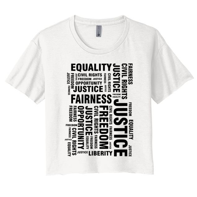 Civil Rights Equality Freedom Justice Liberty Crop Top