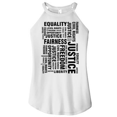 Civil Rights Equality Freedom Justice Liberty Women's Perfect Tri Rocker Tank