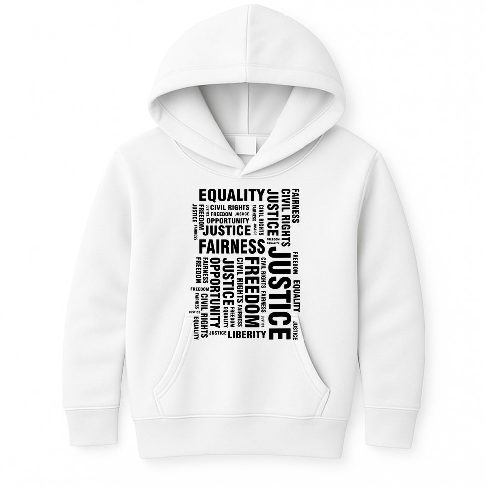 Civil Rights Equality Freedom Justice Liberty Kids Hoodie
