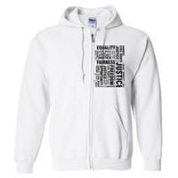 Civil Rights Equality Freedom Justice Liberty Full Zip Hoodie