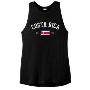 Costa Rica Est. 1821 Costa Rican Flag Independence Day Ladies PosiCharge Tri-Blend Wicking Tank