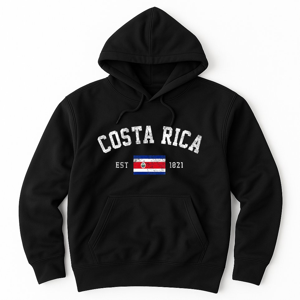 Costa Rica Est. 1821 Costa Rican Flag Independence Day Hoodie