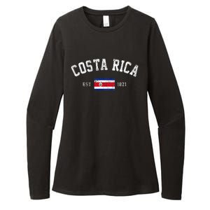 Costa Rica Est. 1821 Costa Rican Flag Independence Day Womens CVC Long Sleeve Shirt