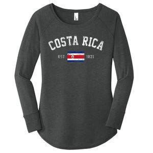 Costa Rica Est. 1821 Costa Rican Flag Independence Day Women's Perfect Tri Tunic Long Sleeve Shirt