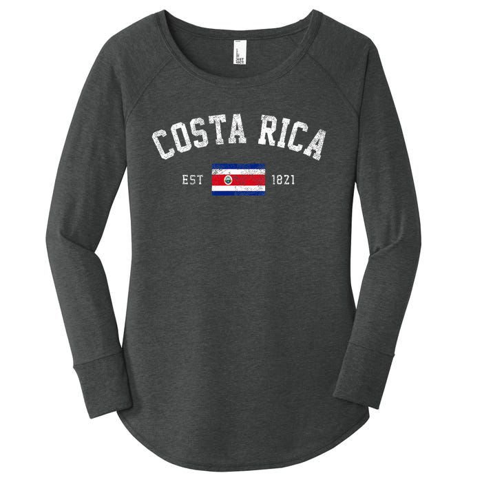 Costa Rica Est. 1821 Costa Rican Flag Independence Day Women's Perfect Tri Tunic Long Sleeve Shirt