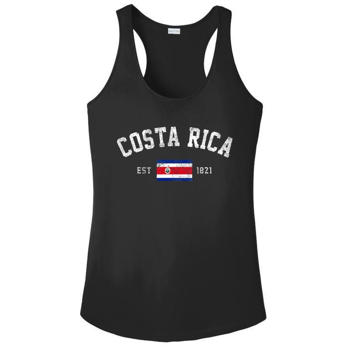 Costa Rica Est. 1821 Costa Rican Flag Independence Day Ladies PosiCharge Competitor Racerback Tank