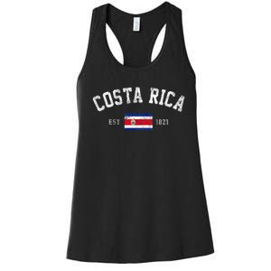 Costa Rica Est. 1821 Costa Rican Flag Independence Day Women's Racerback Tank