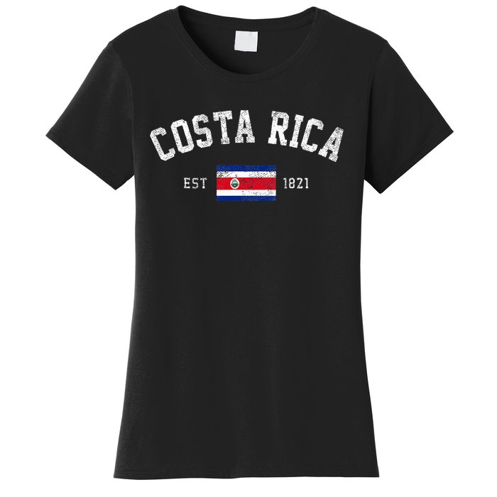 Costa Rica Est. 1821 Costa Rican Flag Independence Day Women's T-Shirt