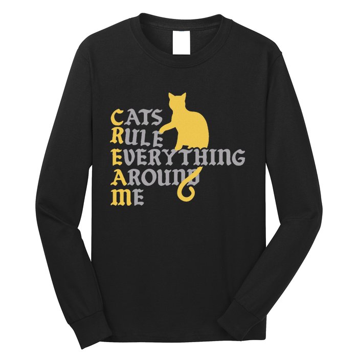 Cats Rule Everything Around Me Cat Daddy Vintage Long Sleeve Shirt