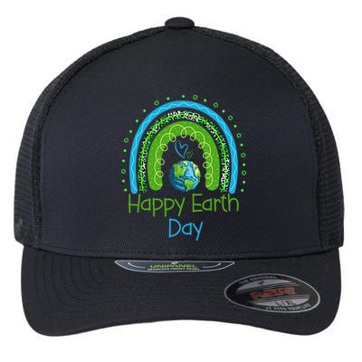 Cute Rainbow Earth Lover Flexfit Unipanel Trucker Cap