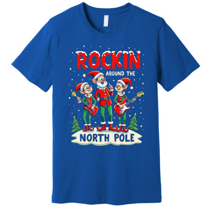 Chritstmas Rockin Elves Band : Rockin Around The North Pole Gift Premium T-Shirt