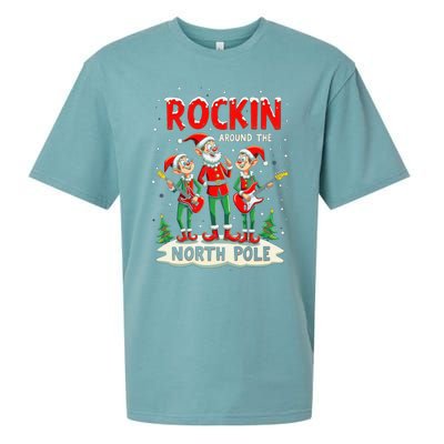 Chritstmas Rockin Elves Band : Rockin Around The North Pole Gift Sueded Cloud Jersey T-Shirt