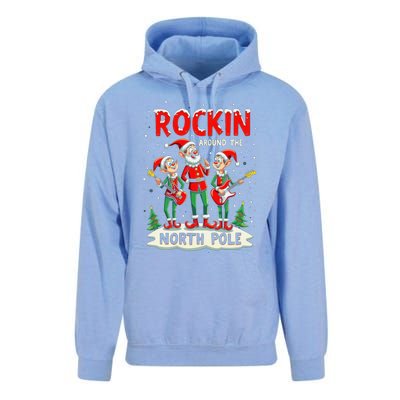 Chritstmas Rockin Elves Band : Rockin Around The North Pole Gift Unisex Surf Hoodie