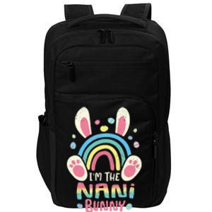 Cute Rainbow Easter Eggs Bunny Ears One Hoppy Nani Easter Impact Tech Backpack