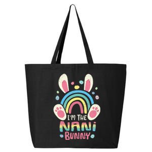 Cute Rainbow Easter Eggs Bunny Ears One Hoppy Nani Easter 25L Jumbo Tote