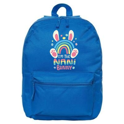 Cute Rainbow Easter Eggs Bunny Ears One Hoppy Nani Easter 16 in Basic Backpack