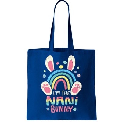 Cute Rainbow Easter Eggs Bunny Ears One Hoppy Nani Easter Tote Bag