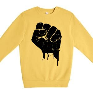 Civil Rights Equality Freedom Justice Fist BLM Power Premium Crewneck Sweatshirt