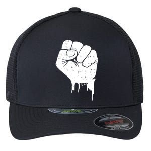 Civil Rights Equality Freedom Justice Fist BLM Power Flexfit Unipanel Trucker Cap