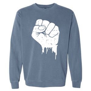 Civil Rights Equality Freedom Justice Fist BLM Power Garment-Dyed Sweatshirt