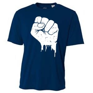 Civil Rights Equality Freedom Justice Fist BLM Power Cooling Performance Crew T-Shirt