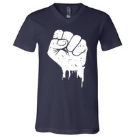 Civil Rights Equality Freedom Justice Fist BLM Power V-Neck T-Shirt