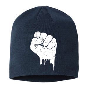 Civil Rights Equality Freedom Justice Fist BLM Power Sustainable Beanie