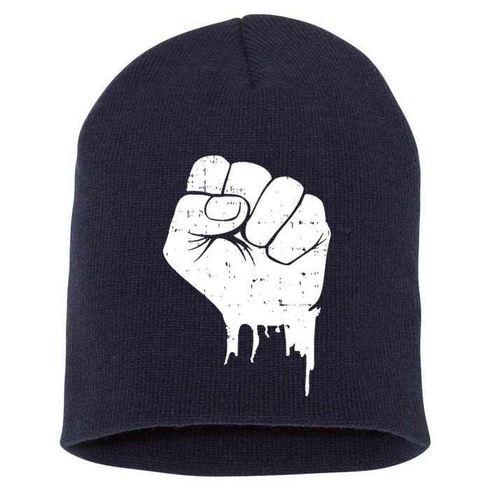 Civil Rights Equality Freedom Justice Fist BLM Power Short Acrylic Beanie