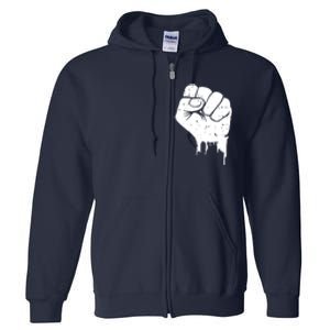 Civil Rights Equality Freedom Justice Fist BLM Power Full Zip Hoodie