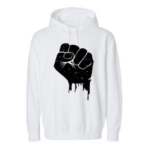 Civil Rights Equality Freedom Justice Fist BLM Power Garment-Dyed Fleece Hoodie