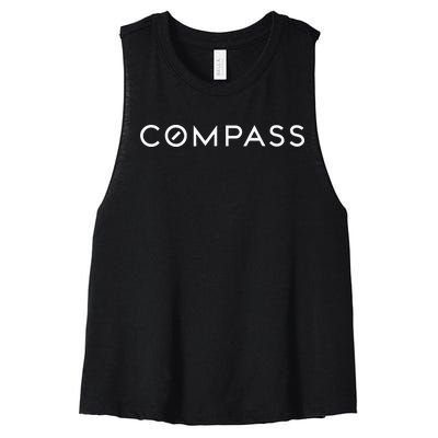 Compass Real Estate Women's Racerback Cropped Tank