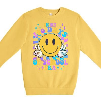 Cute Retro Emoji Smiley In My 100 Days Of School Era Premium Crewneck Sweatshirt