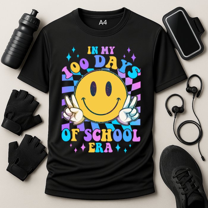Cute Retro Emoji Smiley In My 100 Days Of School Era Cooling Performance Crew T-Shirt