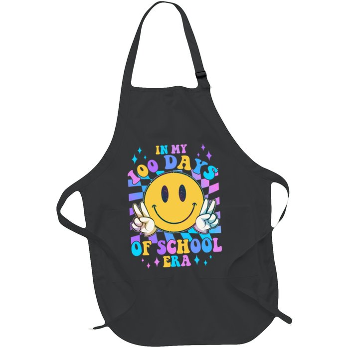 Cute Retro Emoji Smiley In My 100 Days Of School Era Apron