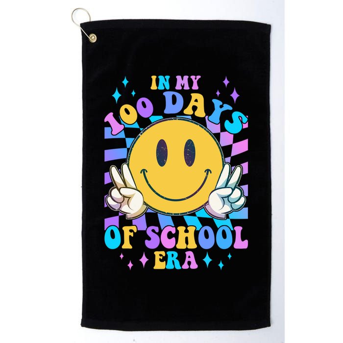 Cute Retro Emoji Smiley In My 100 Days Of School Era Golf Towel