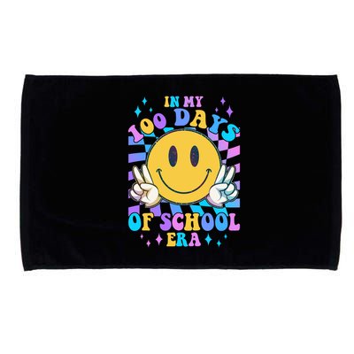Cute Retro Emoji Smiley In My 100 Days Of School Era Microfiber Hand Towel