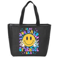 Cute Retro Emoji Smiley In My 100 Days Of School Era Zip Tote Bag