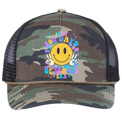 Cute Retro Emoji Smiley In My 100 Days Of School Era Retro Rope Trucker Hat Cap