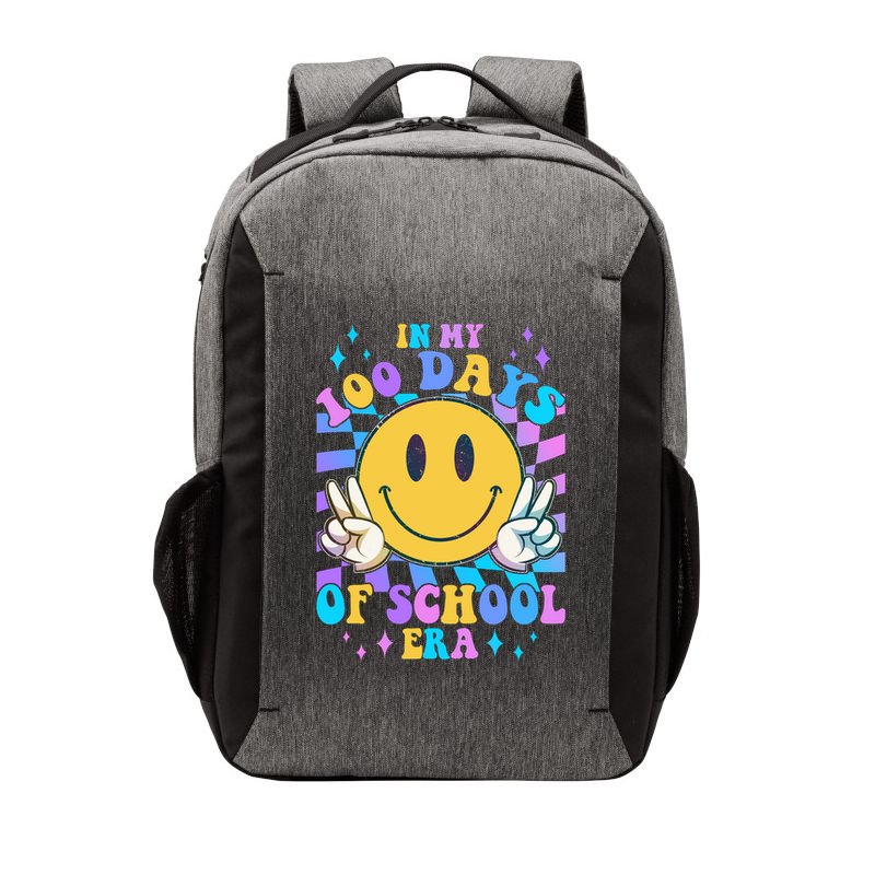 Cute Retro Emoji Smiley In My 100 Days Of School Era Vector Backpack