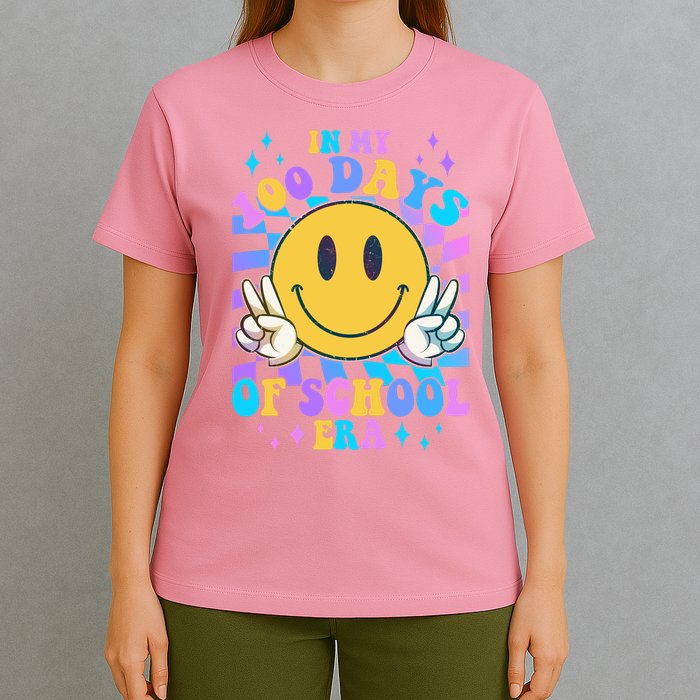 Cute Retro Emoji Smiley In My 100 Days Of School Era T-Shirt