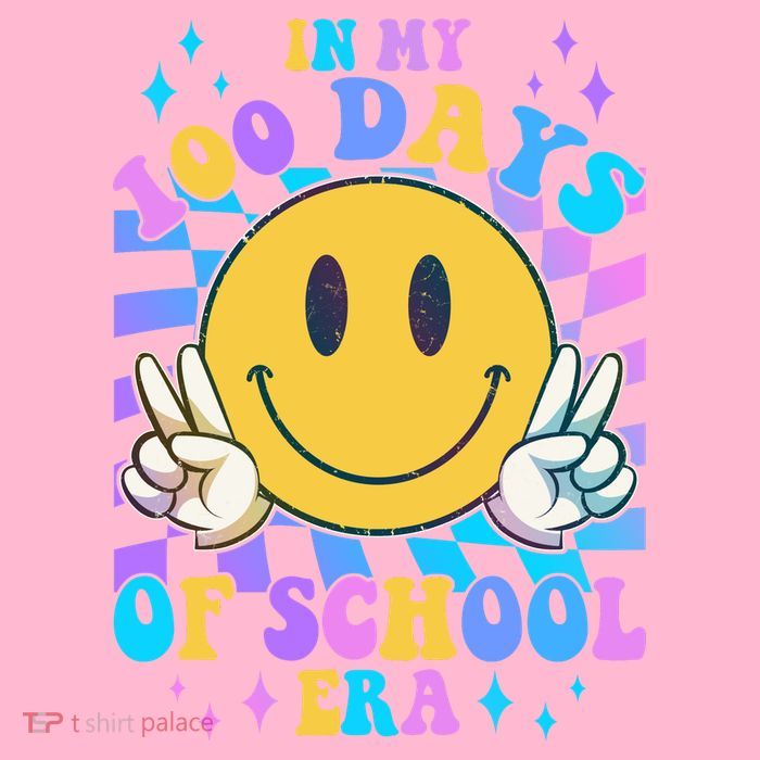 Cute Retro Emoji Smiley In My 100 Days Of School Era T-Shirt