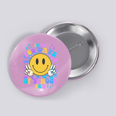 Cute Retro Emoji Smiley In My 100 Days Of School Era Button