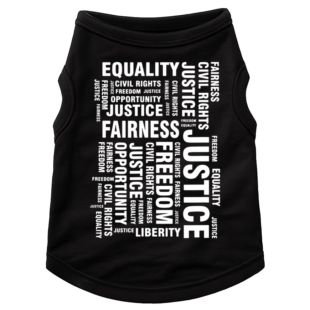 Civil Rights Equality Freedom Justice Liberty BLM Doggie Tank