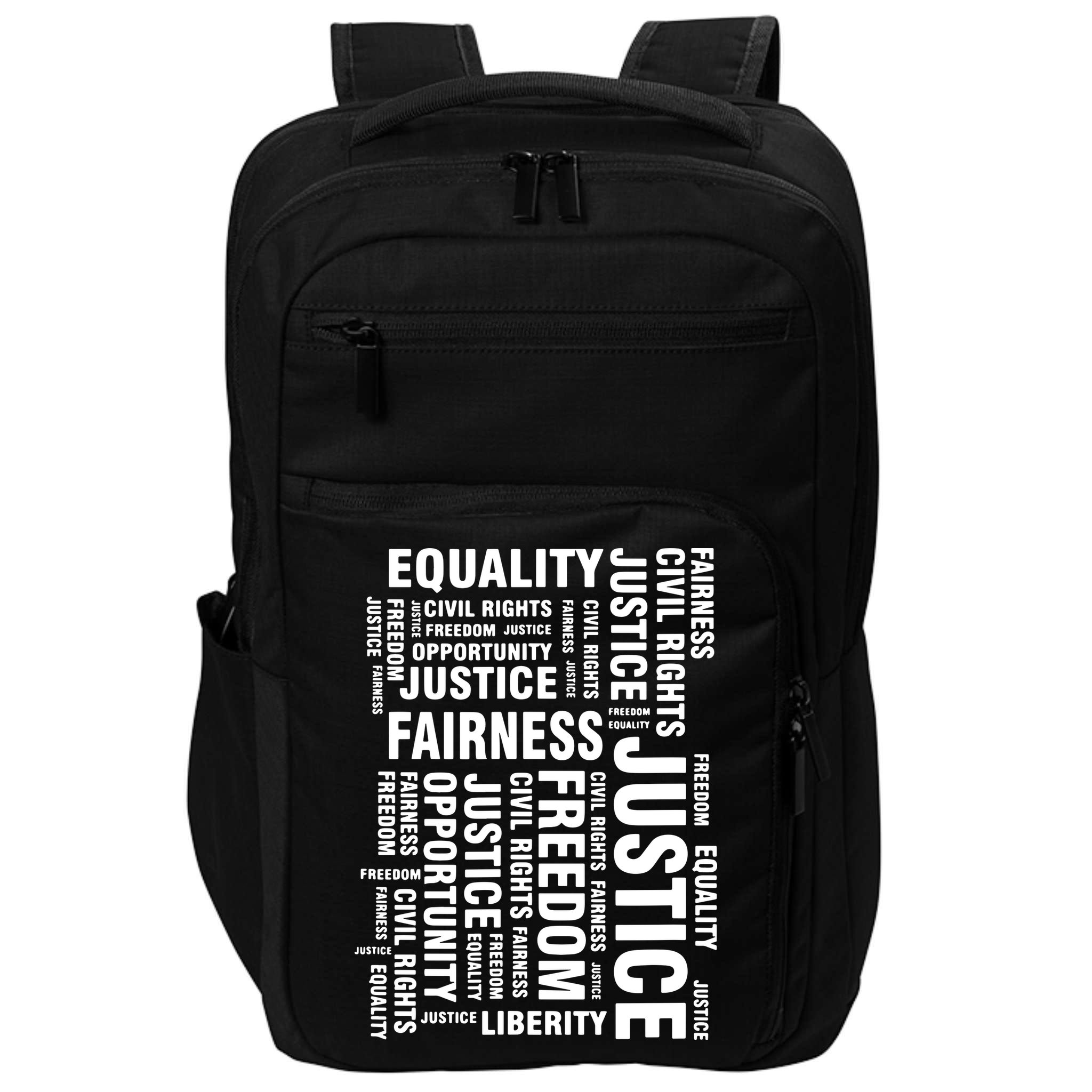 Civil Rights Equality Freedom Justice Liberty BLM Impact Tech Backpack