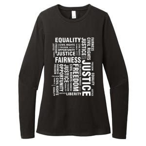 Civil Rights Equality Freedom Justice Liberty BLM Womens CVC Long Sleeve Shirt