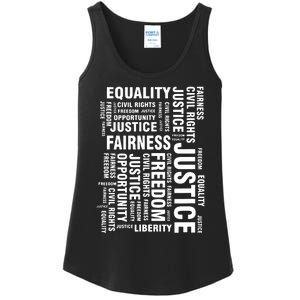 Civil Rights Equality Freedom Justice Liberty BLM Ladies Essential Tank