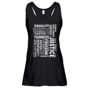 Civil Rights Equality Freedom Justice Liberty BLM Ladies Essential Flowy Tank